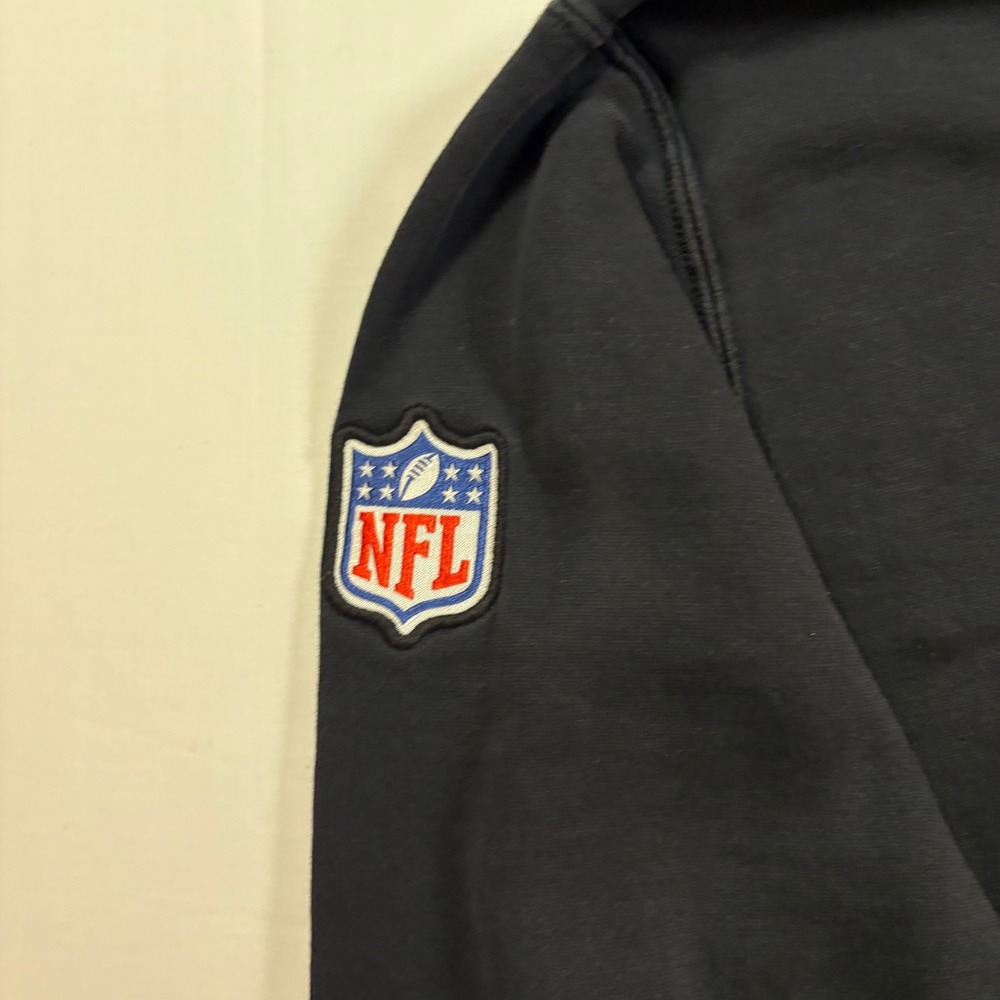 Player UsedNike Atlanta Falcons NFL Black Hoodie Sweatshirt Mens L TJ Yates - Picture 3 of 7